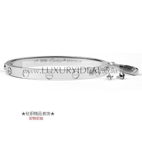 Cartier White Gold Love Bangle With Screwdriver For Women