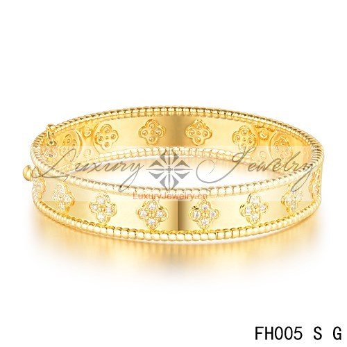 Yellow gold Van Cleef & Arpels Perlee Clover Bracelet