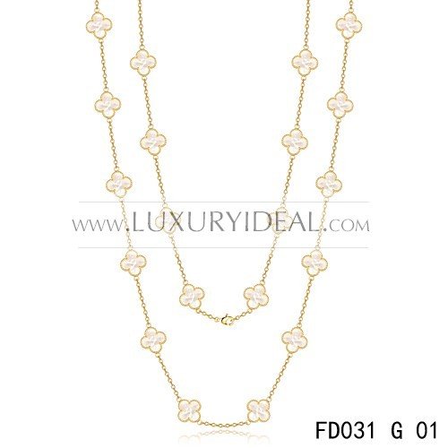  Van Cleef & Arpels Vintage Alhambra 20 Motifs Long Necklace