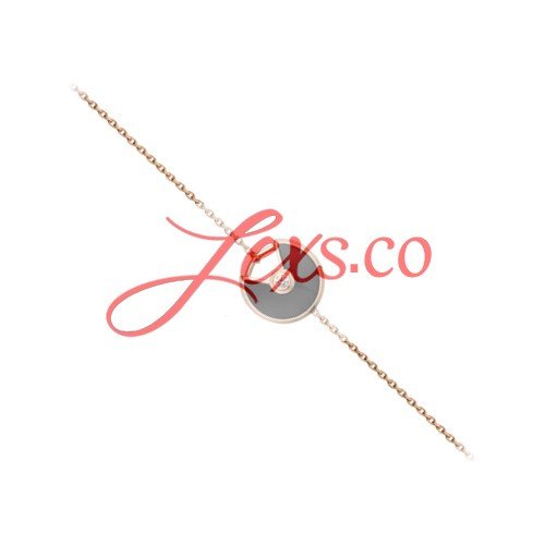 Amulette De Cartier Replica Bracelet 18K Pink Gold Onyx