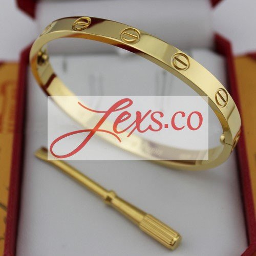  Cartier Love Bracelet Replica Yellow Gold Plated Real With Screwdriver B6035517