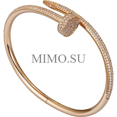 Cartier Juste Un Clou Bracelet Replica 18k Pink Gold Plated Nail Bracelet With Diamonds Copy N6702117